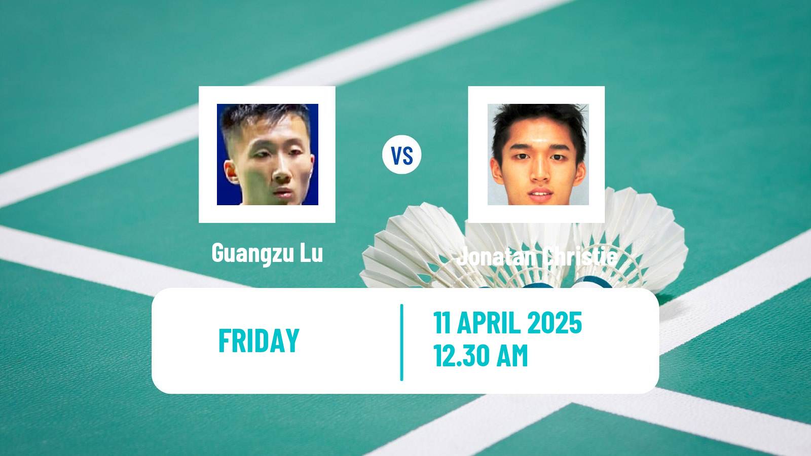 Badminton BWF Asia Championships Men Guangzu Lu - Jonatan Christie