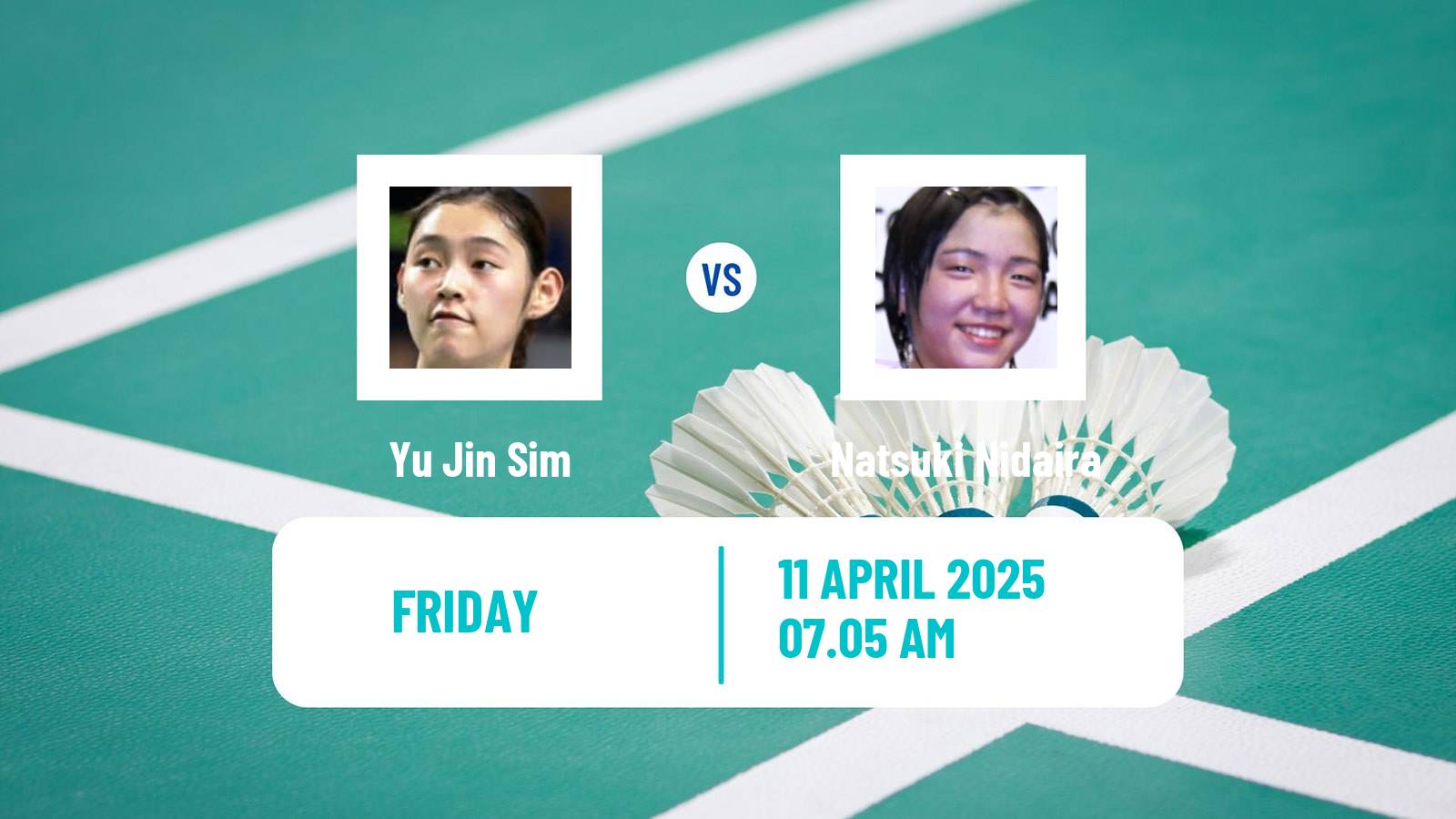 Badminton BWF Asia Championships Women Yu Jin Sim - Natsuki Nidaira