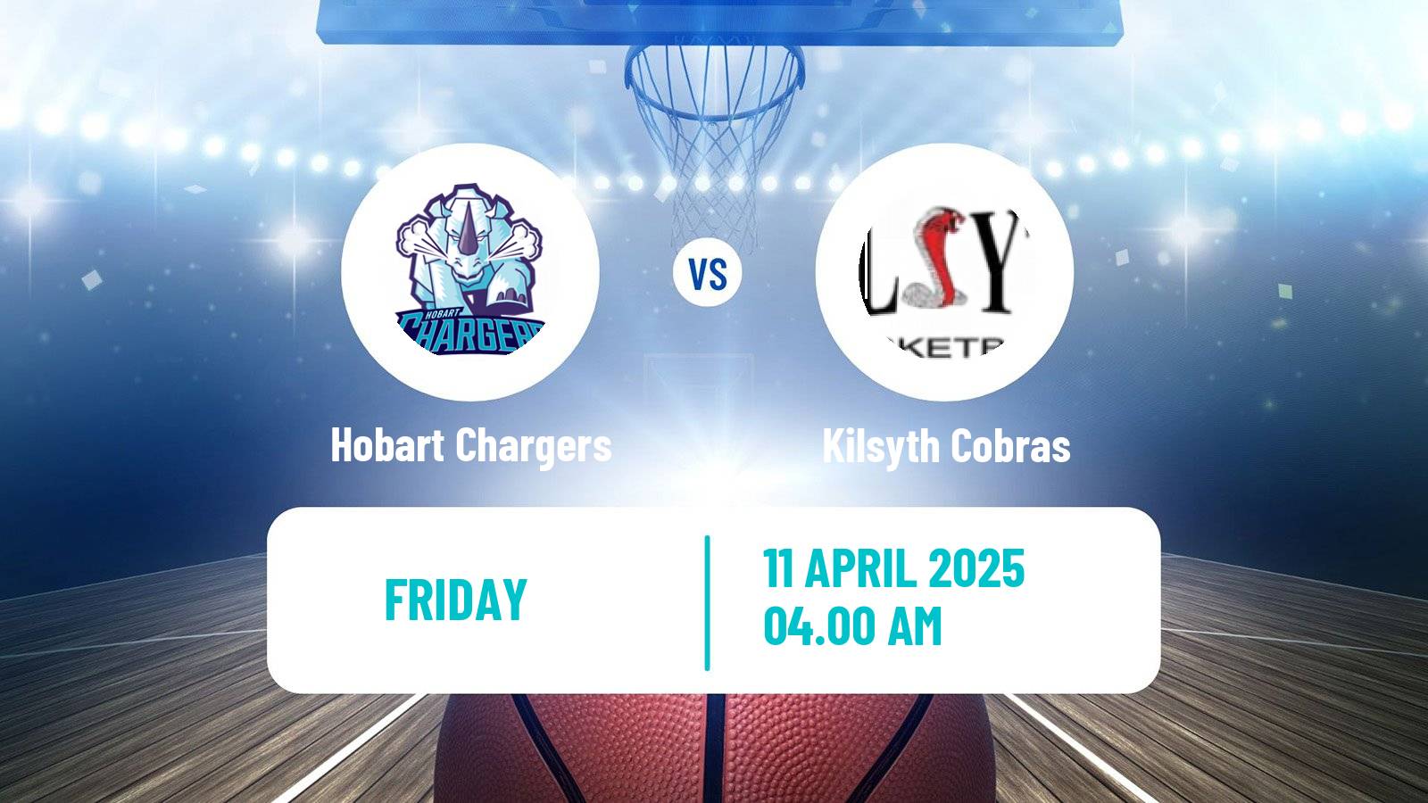 Basketball Australian NBL1 South Women Hobart Chargers - Kilsyth Cobras