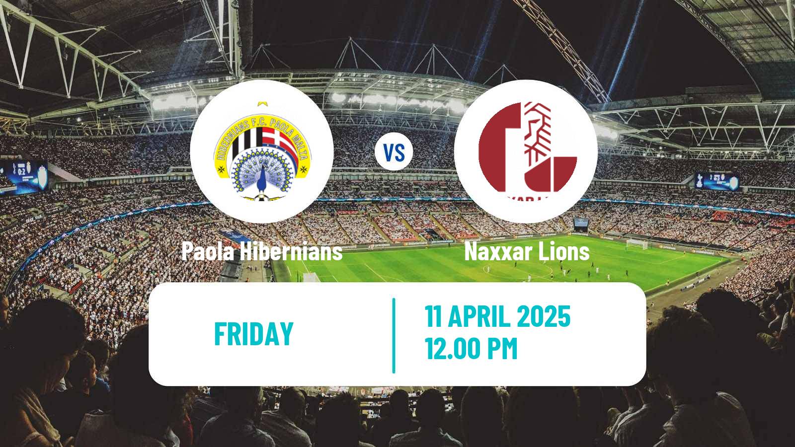 Soccer Maltese Premier League Paola Hibernians - Naxxar Lions