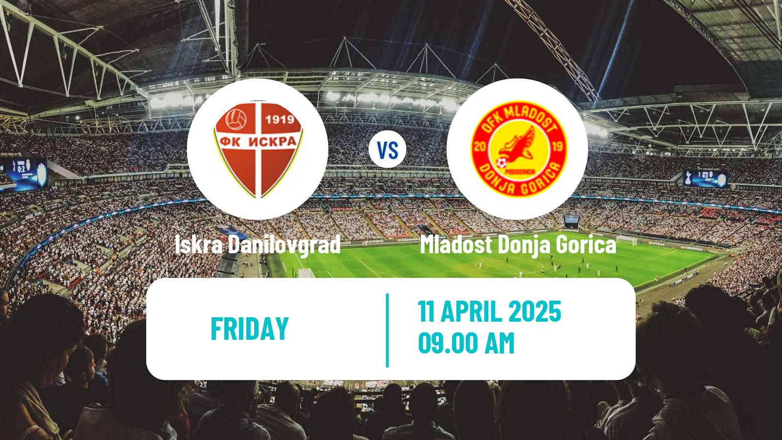 Soccer Montenegrin Druga Liga Iskra Danilovgrad - Mladost Donja Gorica