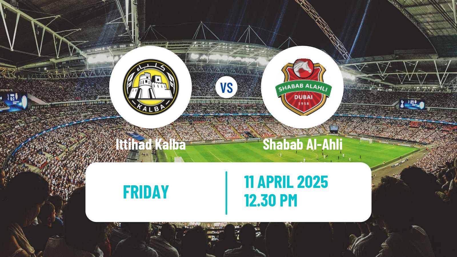 Soccer UAE Football League Ittihad Kalba - Shabab Al-Ahli