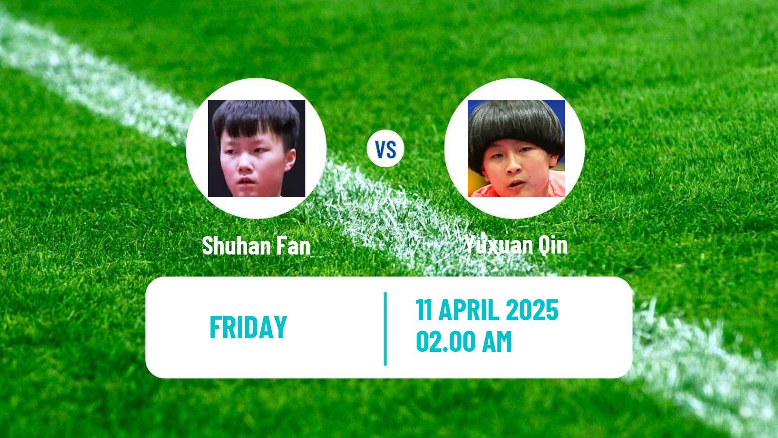 Table tennis Wtt Contender Taiyuan Women Shuhan Fan - Yuxuan Qin