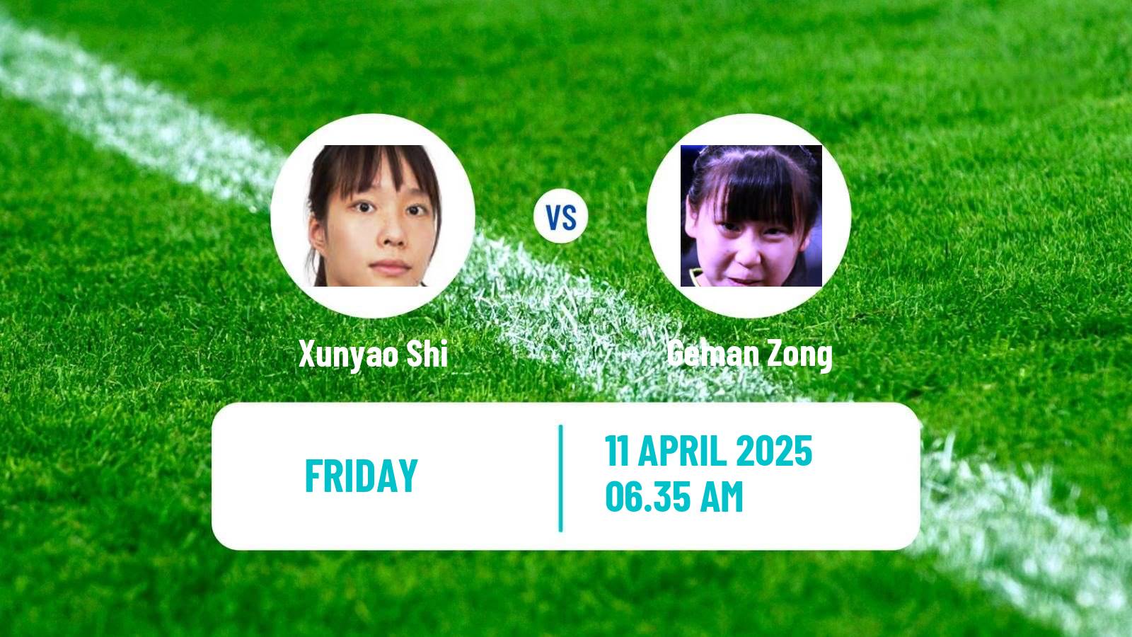 Table tennis Wtt Contender Taiyuan Women Xunyao Shi - Geman Zong