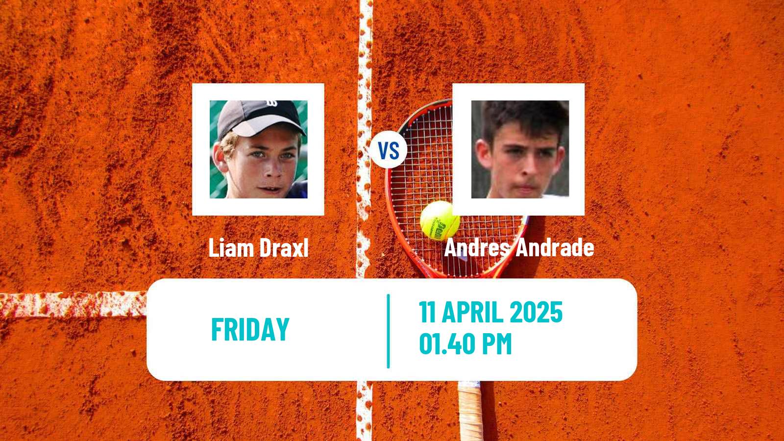 Tennis Sarasota Challenger Men Liam Draxl - Andres Andrade
