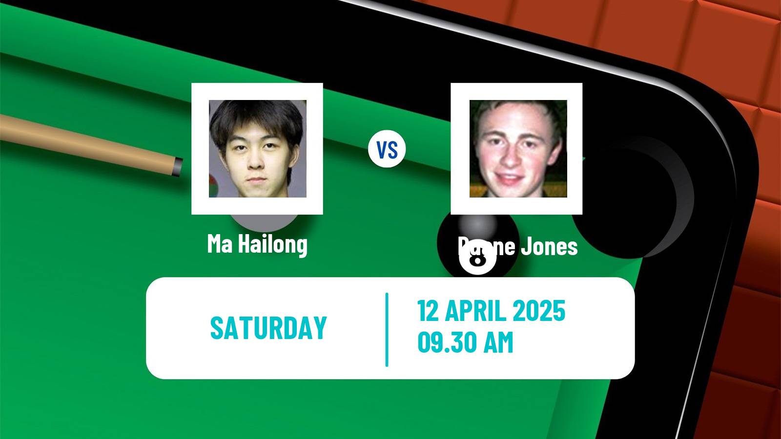 Snooker World Championship Ma Hailong - Duane Jones