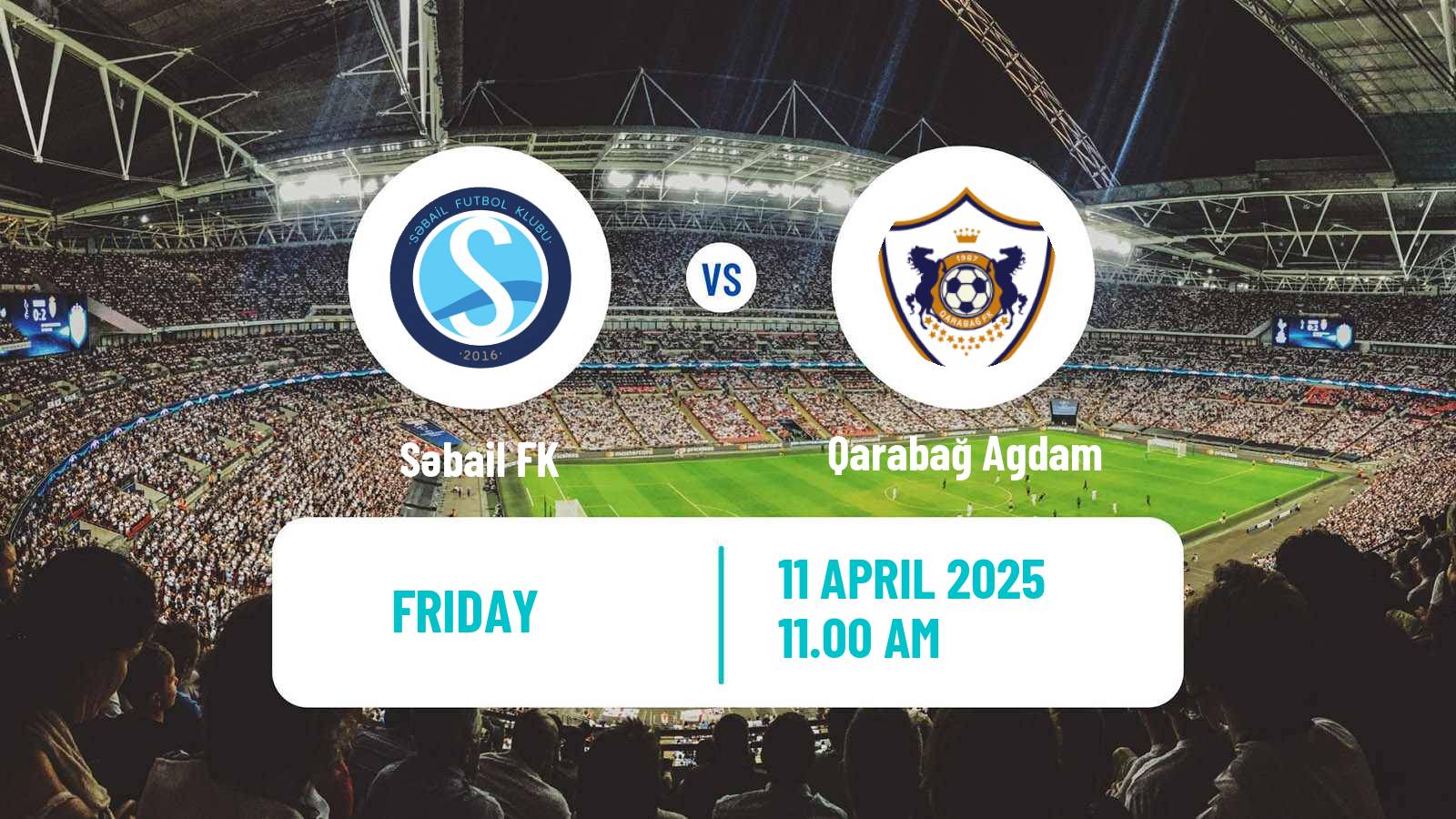 Soccer Azerbaijan Premier League Səbail - Qarabağ Agdam