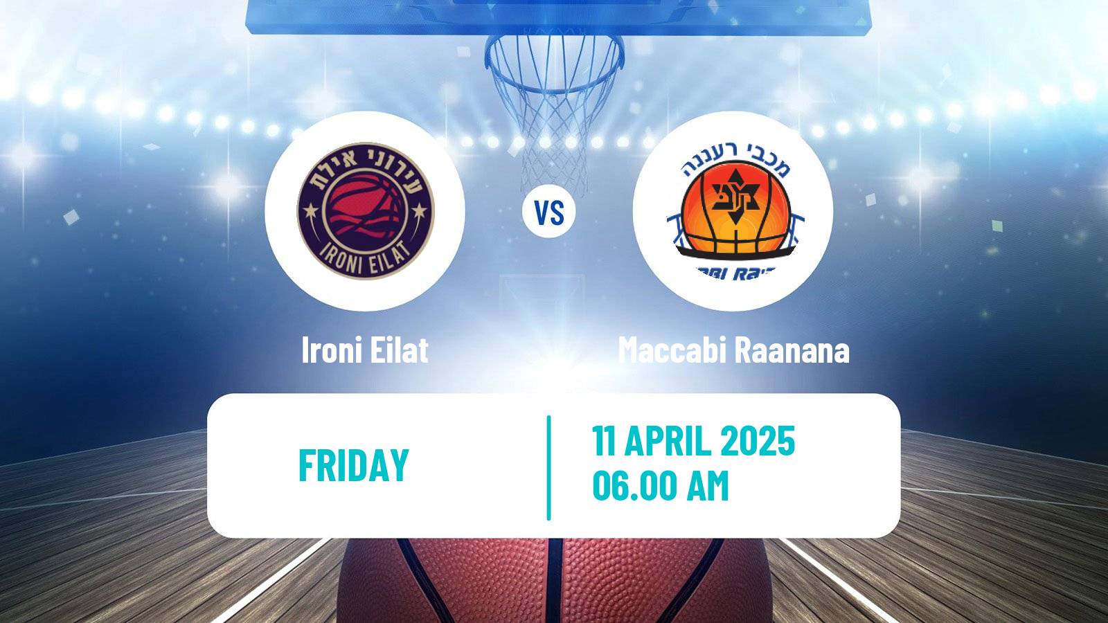 Basketball Israeli Liga Leumit Basketball Ironi Eilat - Maccabi Raanana