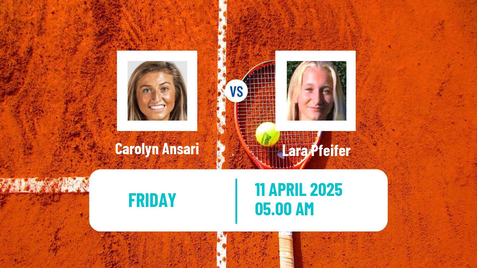 Tennis ITF W15 Monastir 14 Women Carolyn Ansari - Lara Pfeifer