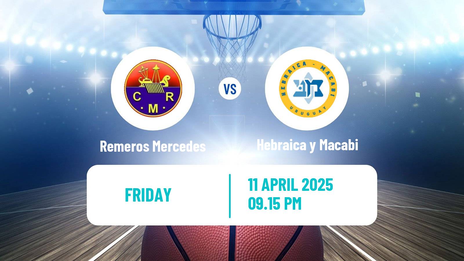 Basketball Uruguayan Liga Basketball Remeros Mercedes - Hebraica y Macabi