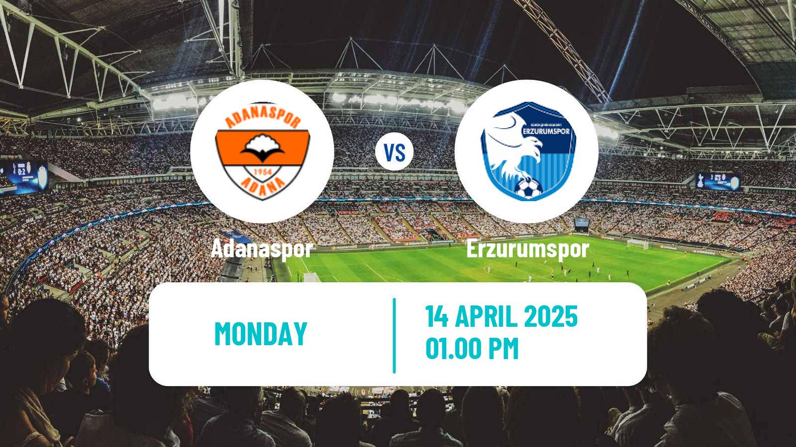 Soccer Turkish First League Adanaspor - Erzurumspor