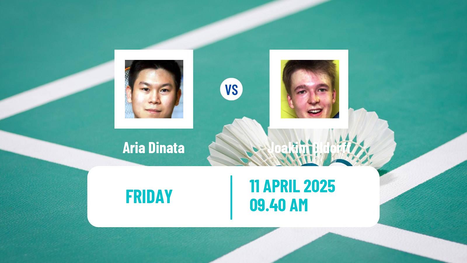 Badminton BWF European Championship Men Aria Dinata - Joakim Oldorff