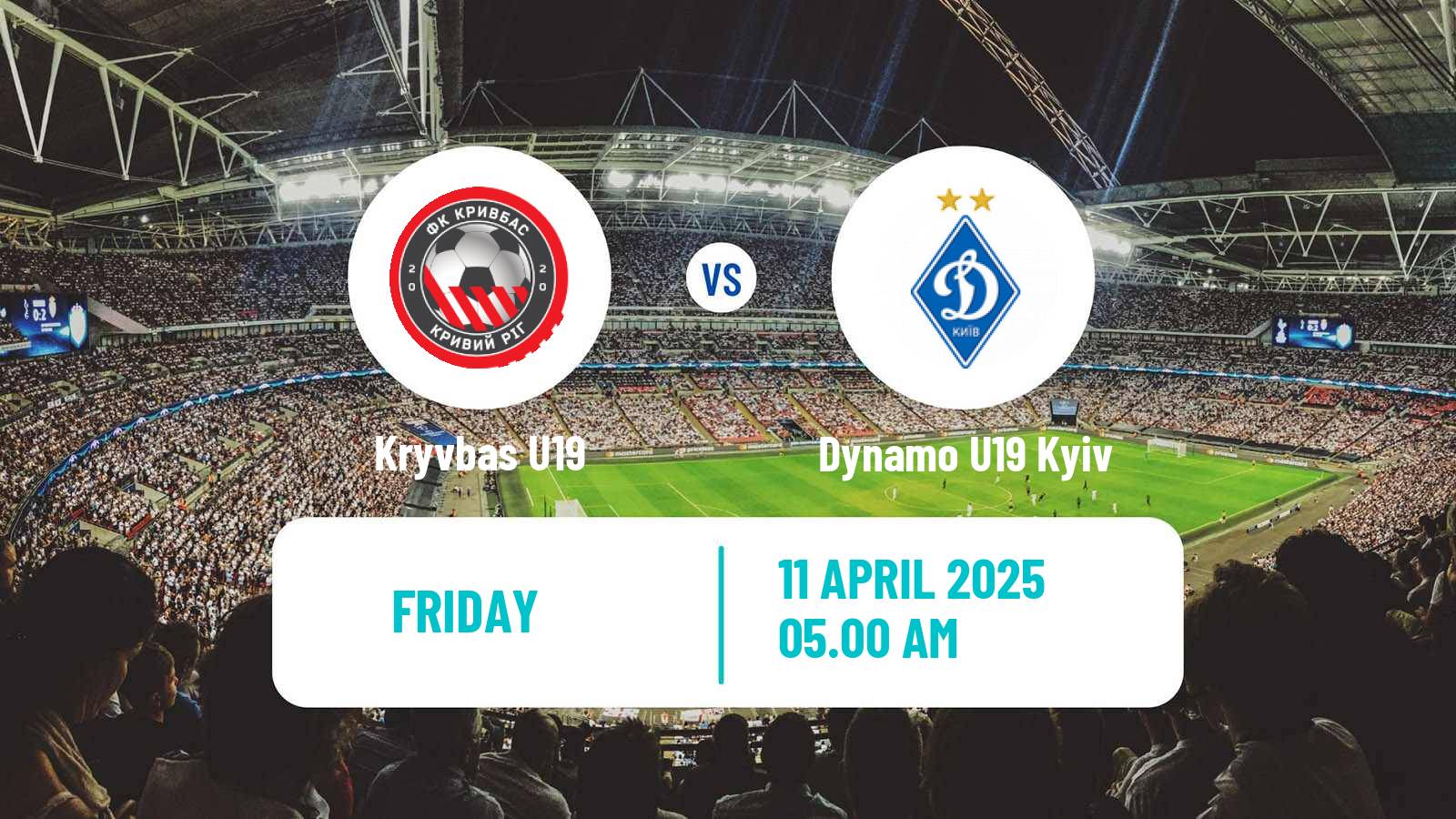 Soccer Ukrainian U19 League Kryvbas U19 - Dynamo U19 Kyiv