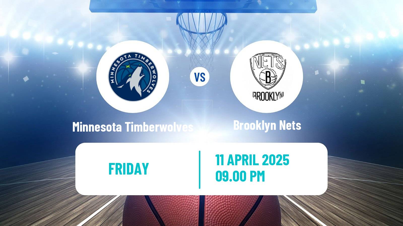 Basketball NBA Minnesota Timberwolves - Brooklyn Nets