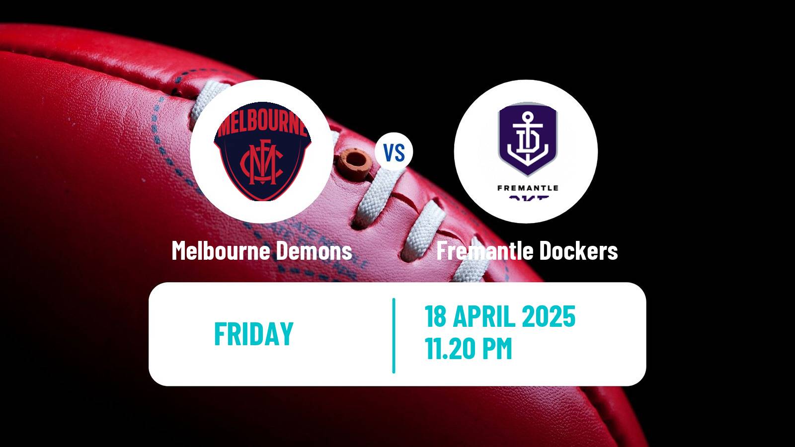 Aussie rules AFL Melbourne Demons - Fremantle Dockers