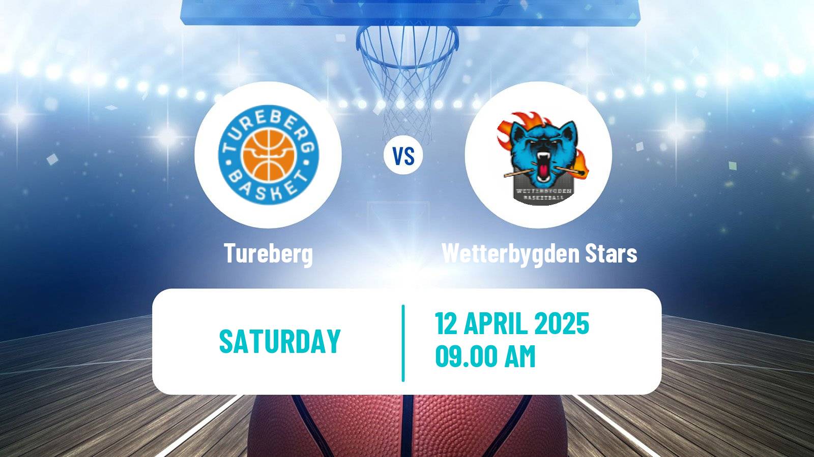 Basketball Swedish Superettan Basketball Tureberg - Wetterbygden Stars