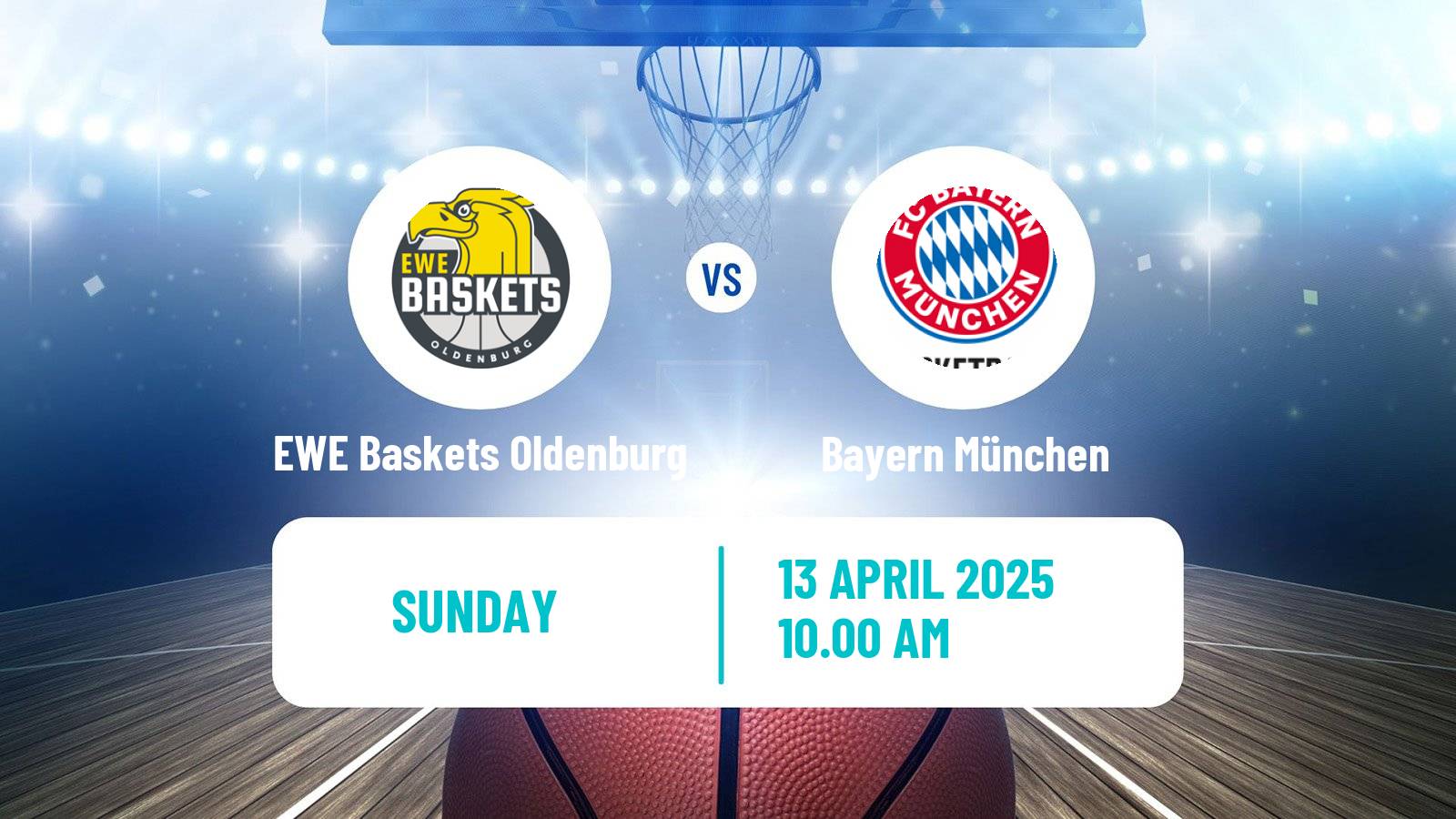 Basketball German BBL EWE Baskets Oldenburg - Bayern München