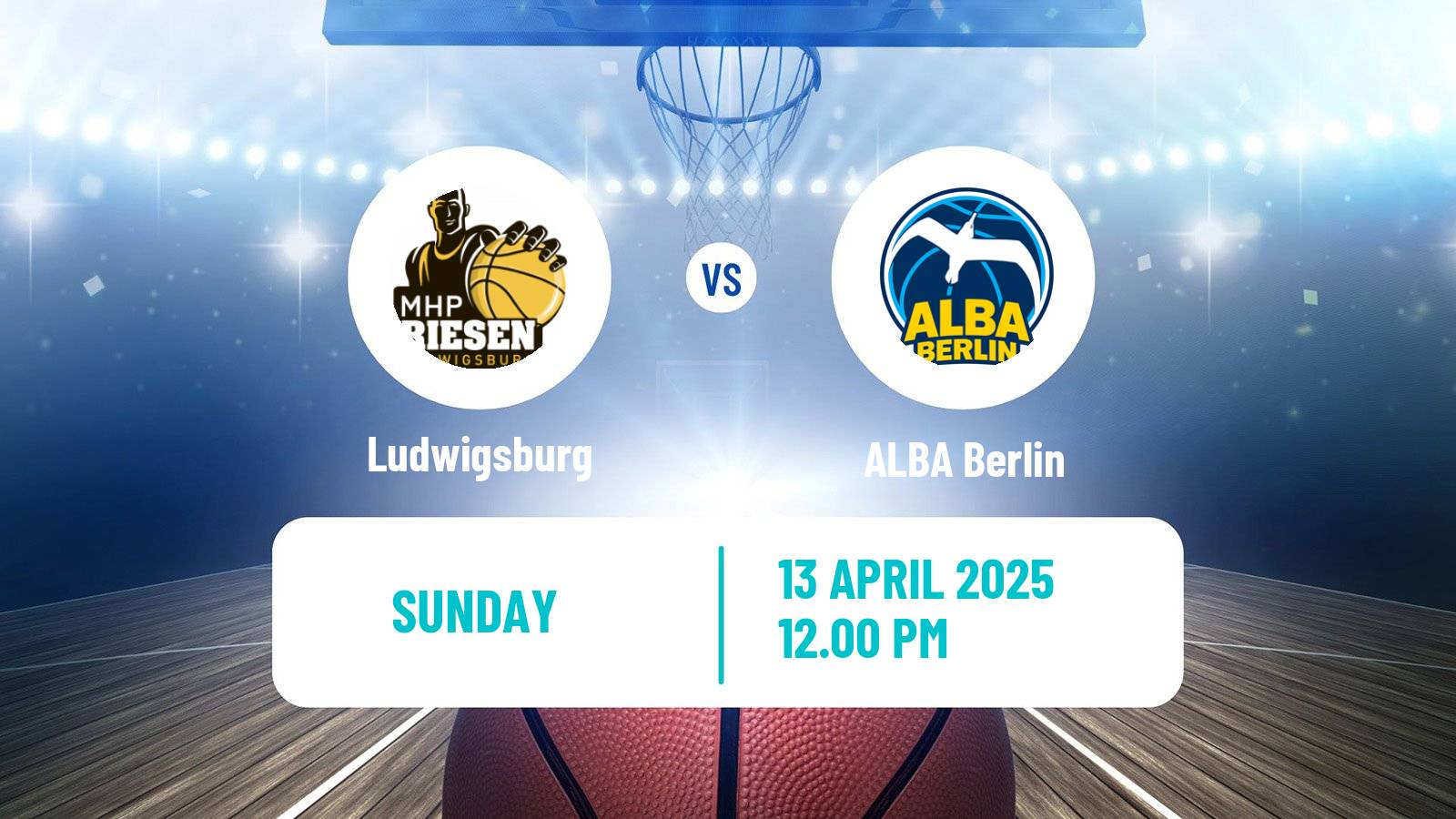 Basketball German BBL Ludwigsburg - ALBA Berlin