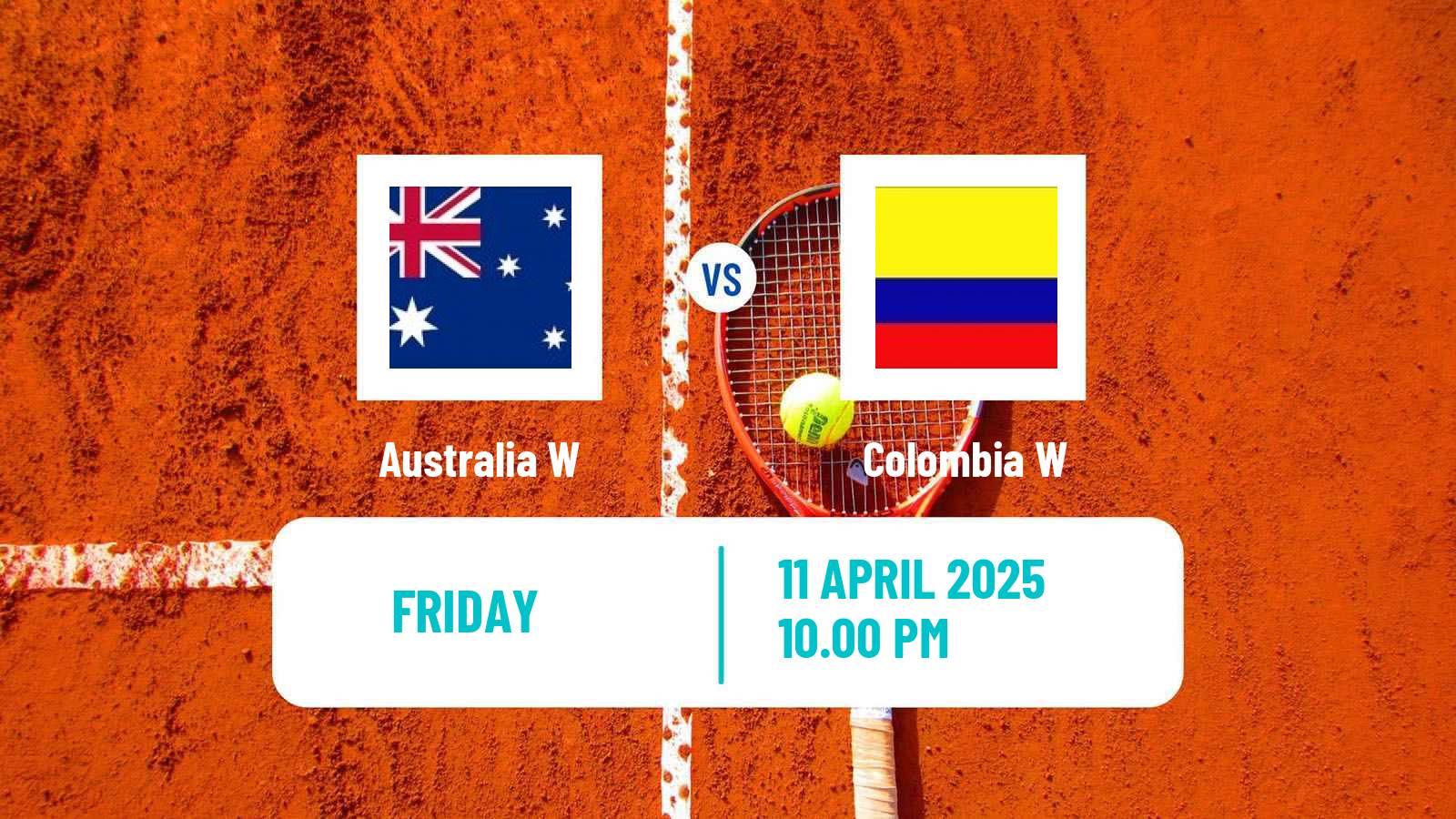 Tennis WTA Billie Jean King Cup World Group Teams Australia W - Colombia W
