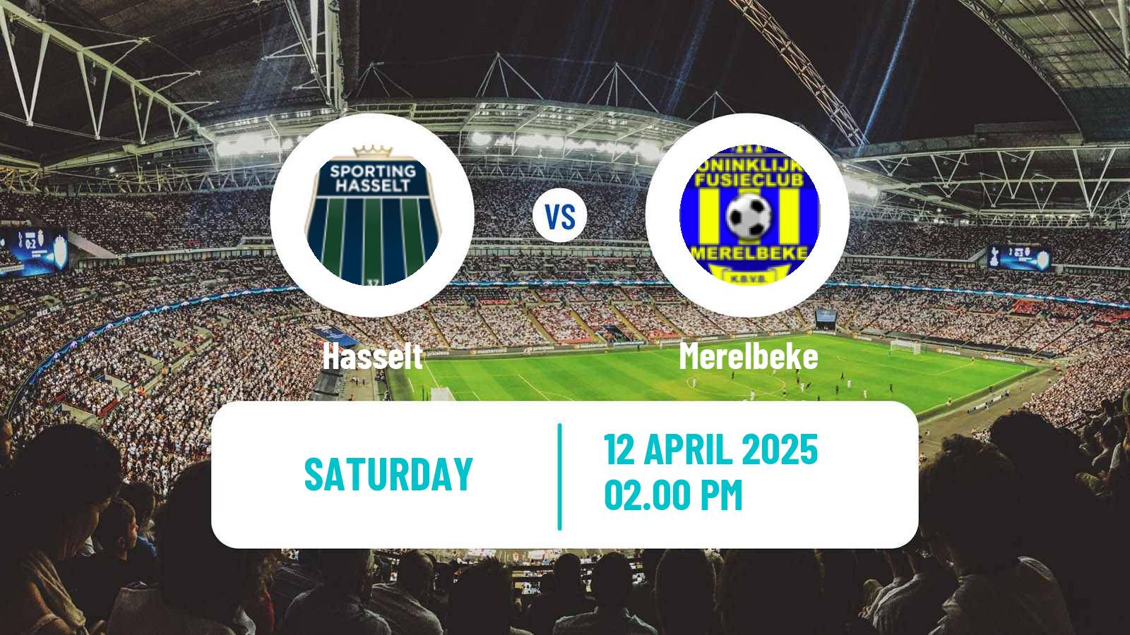 Soccer Belgian National Division 1 VV Hasselt - Merelbeke