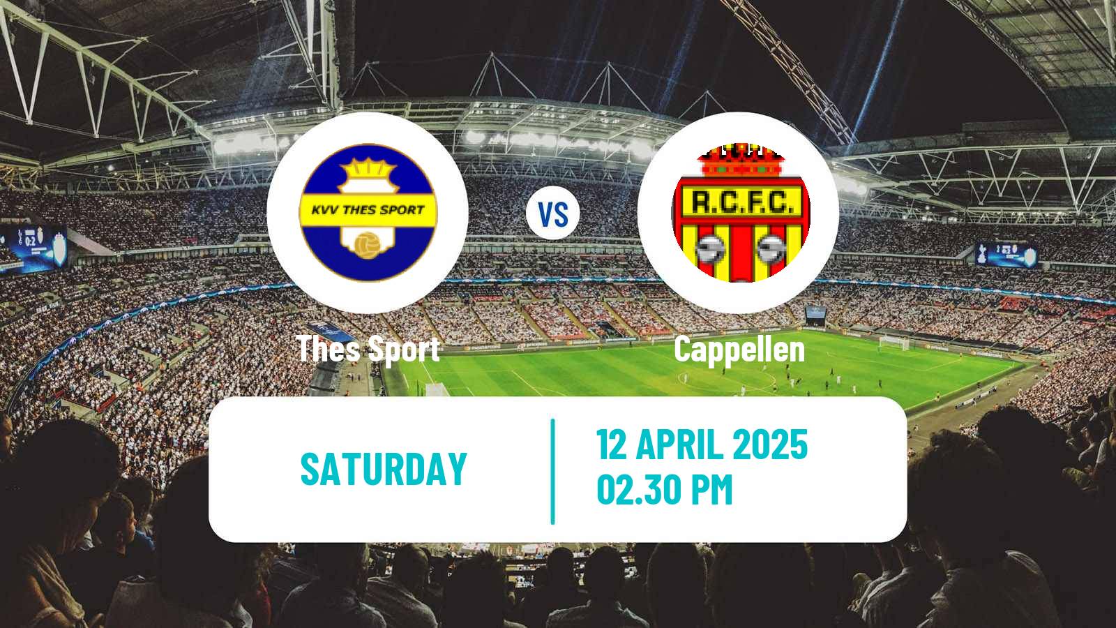 Soccer Belgian National Division 1 VV Thes Sport - Cappellen