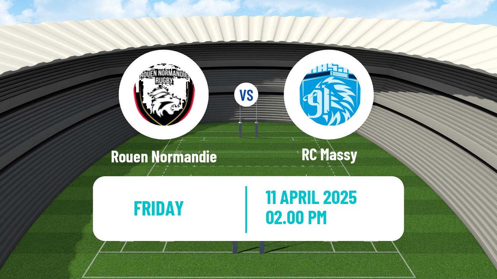 Rugby union French Nationale Rugby Union Rouen Normandie - Massy