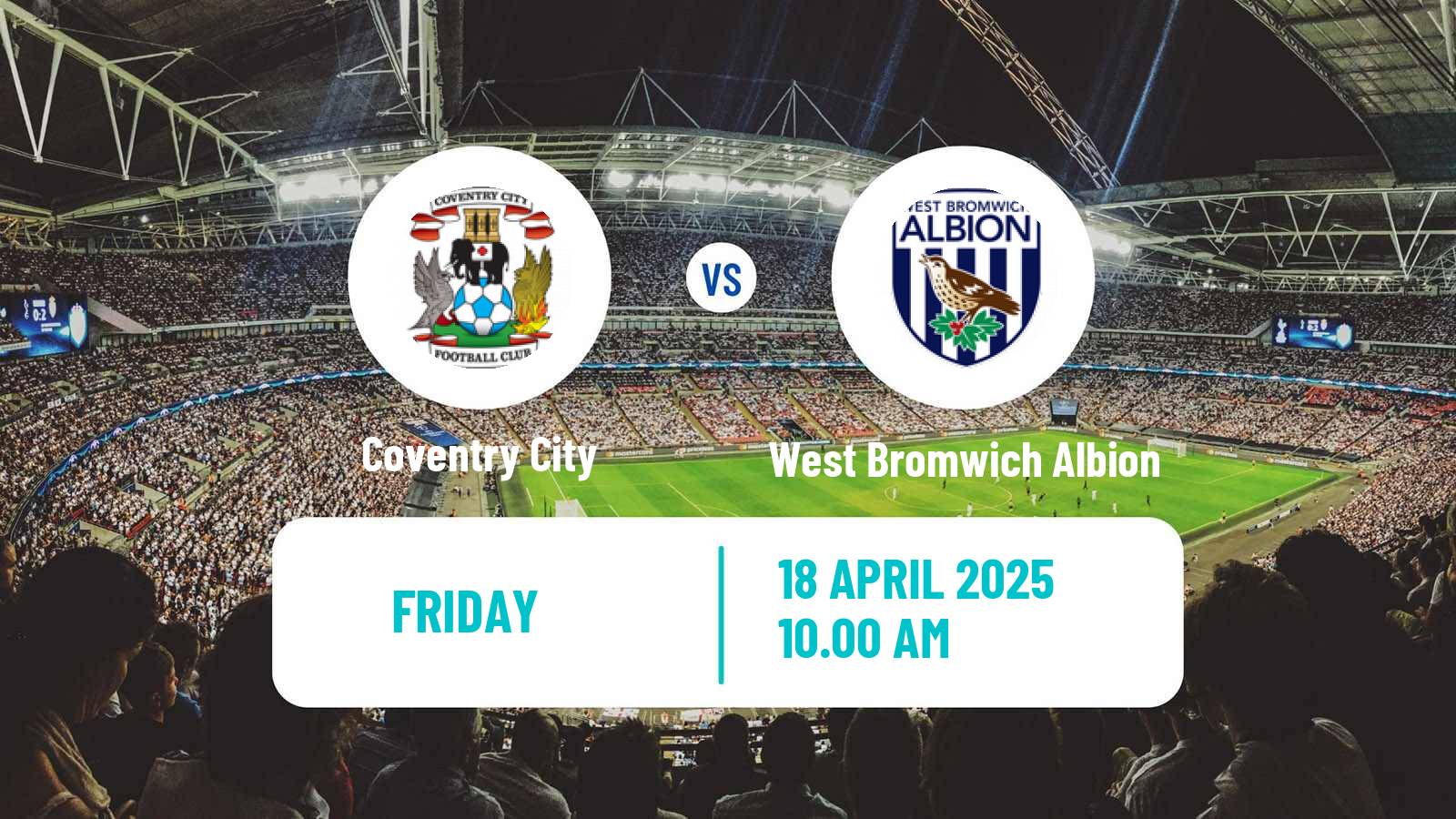 Soccer English League Championship Coventry City - West Bromwich Albion