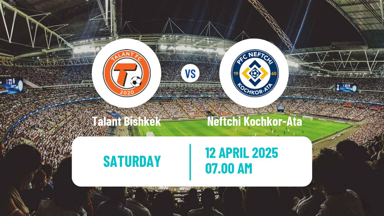 Soccer Kyrgyzstan Premier Liga Talant Bishkek - Neftchi Kochkor-Ata