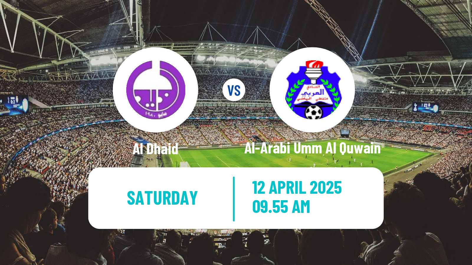 Soccer UAE Division 1 Al Dhaid - Al-Arabi Umm Al Quwain