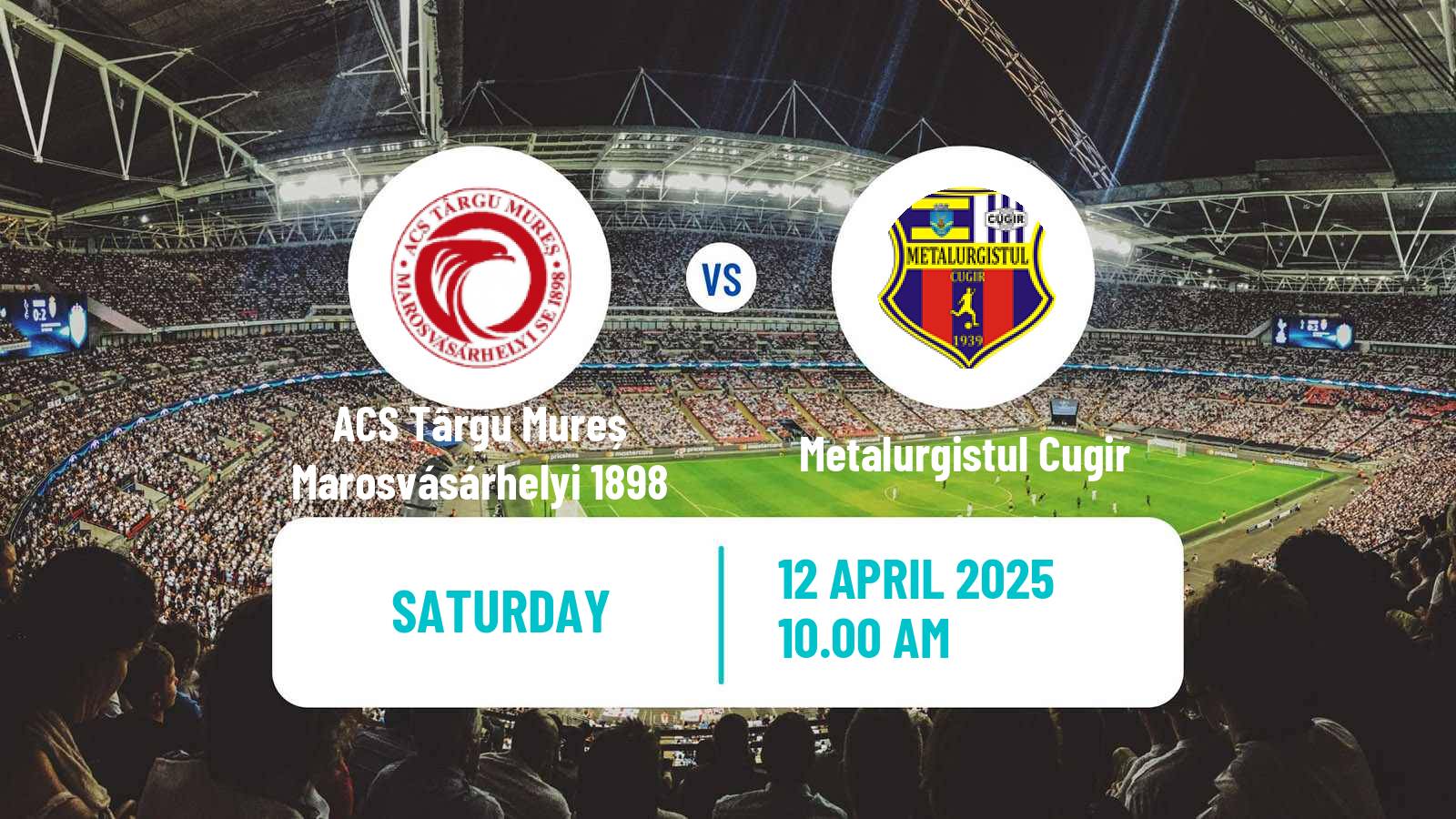 Soccer Romanian Liga 3 - Seria 7 ACS Târgu Mureș Marosvásárhelyi 1898 - Metalurgistul Cugir