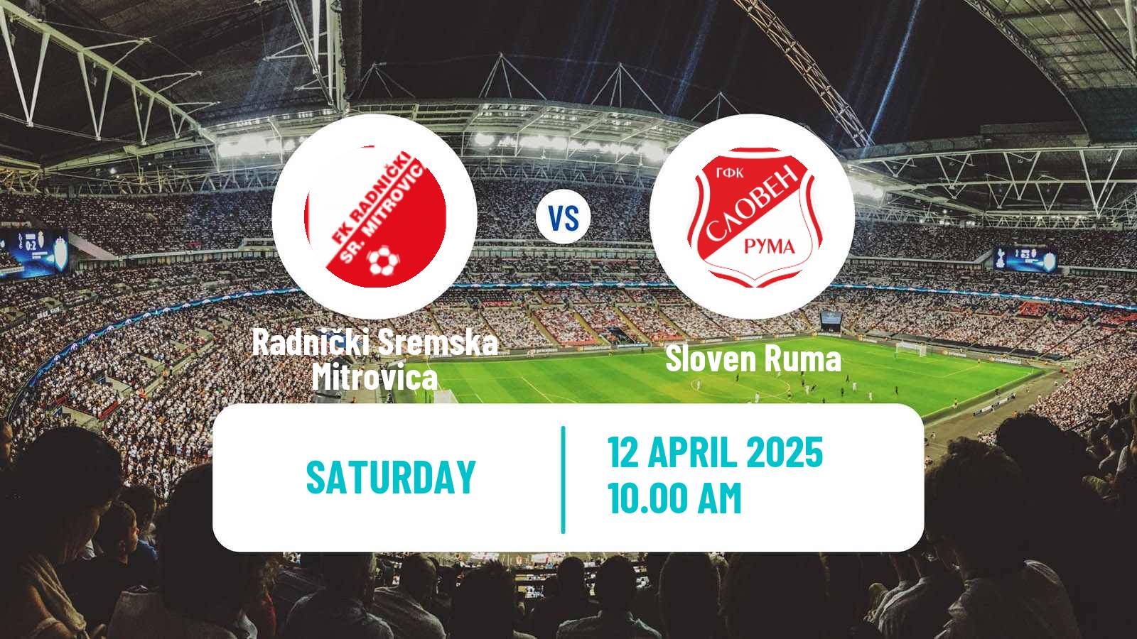 Soccer Serbian Prva Liga Radnički Sremska Mitrovica - Sloven Ruma