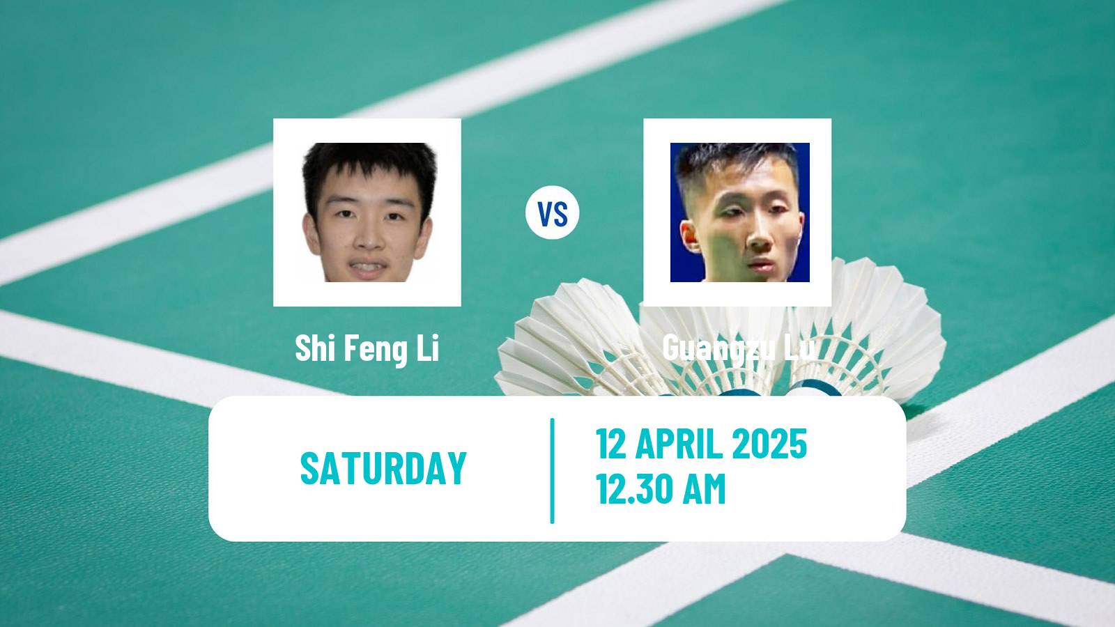 Badminton BWF Asia Championships Men Shi Feng Li - Guangzu Lu
