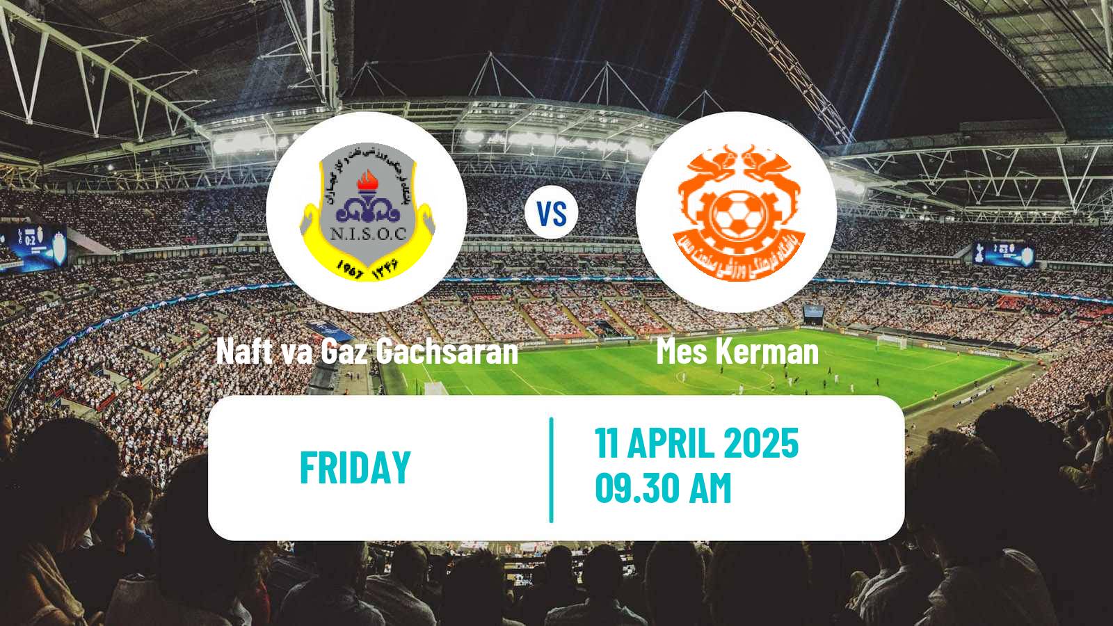 Soccer Iran Division 1 Naft va Gaz Gachsaran - Mes Kerman