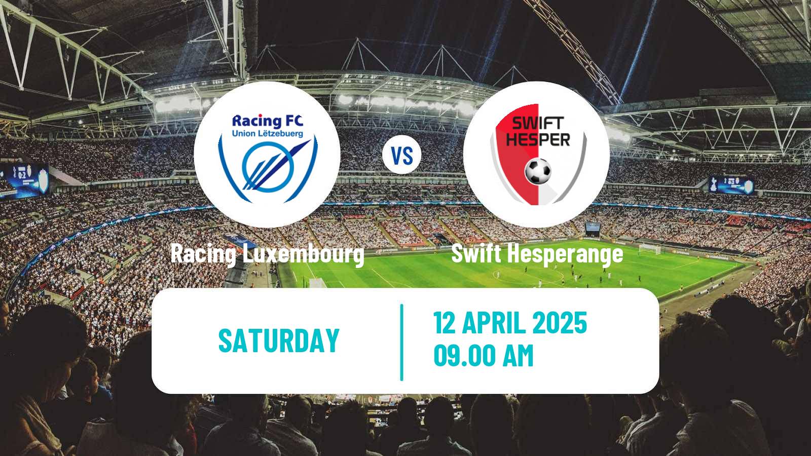 Soccer Luxembourg National Division Racing Luxembourg - Swift Hesperange
