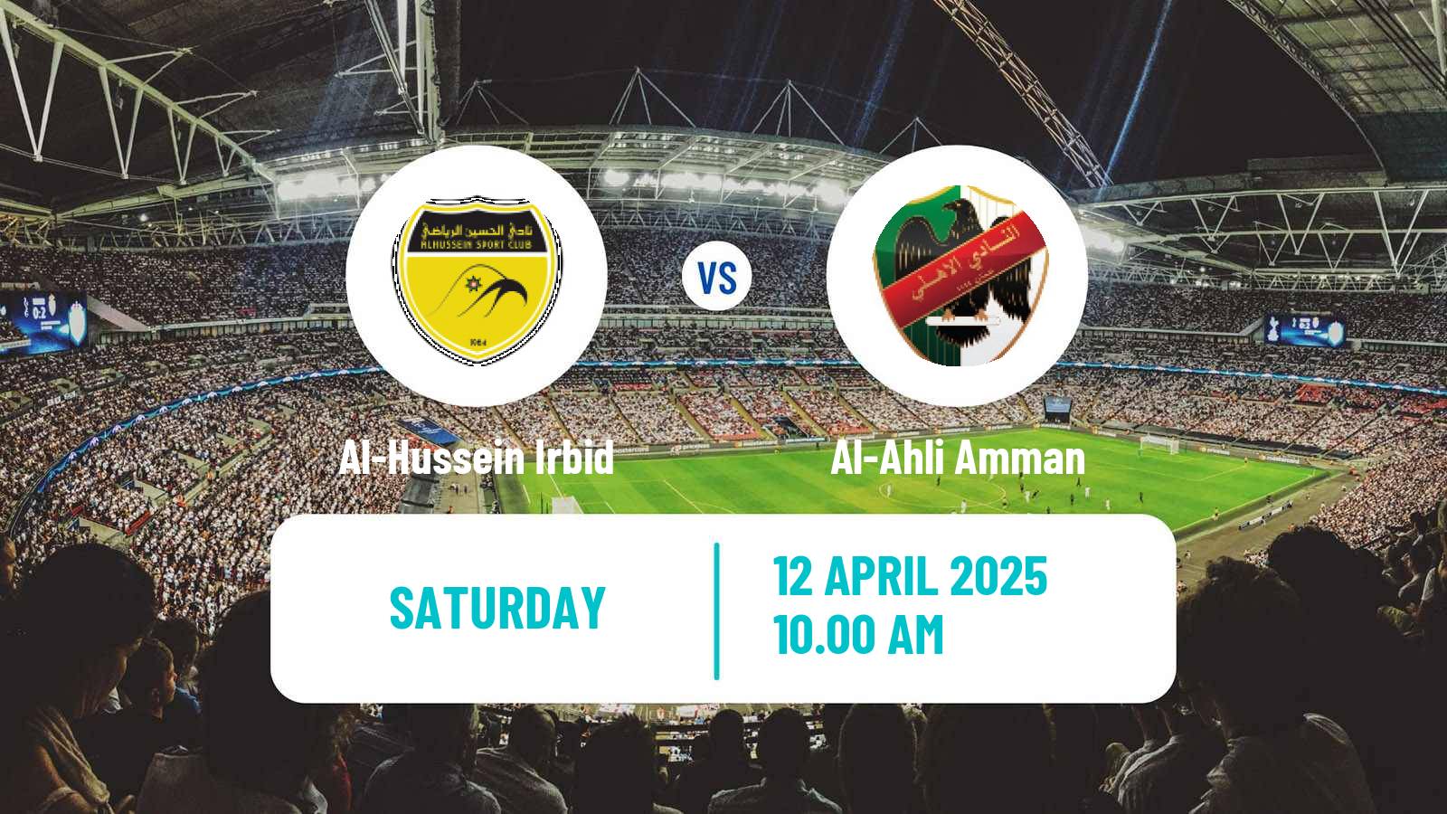 Soccer Jordan Premier League Al-Hussein Irbid - Al-Ahli Amman