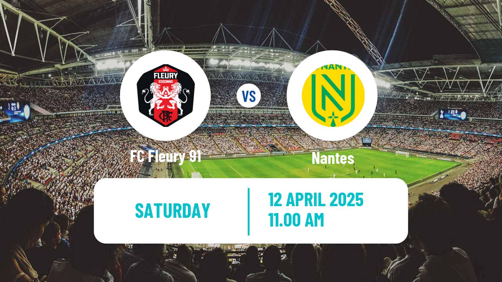 Soccer French Division 1 Women Fleury 91 - Nantes