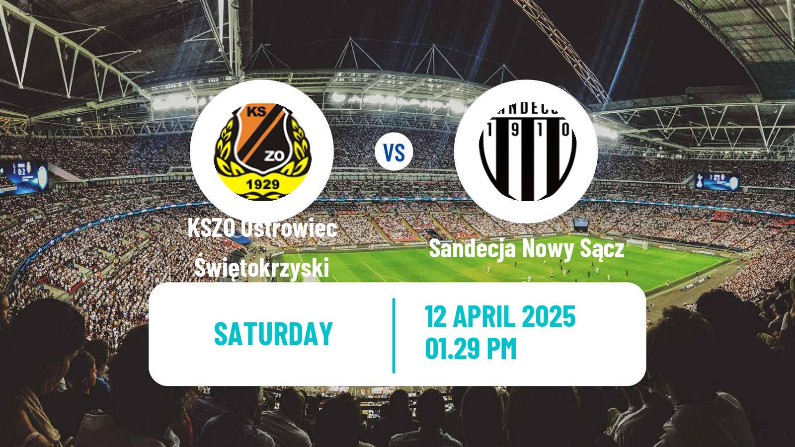 Soccer Polish Division 3 - Group IV KSZO Ostrowiec Świętokrzyski - Sandecja Nowy Sącz