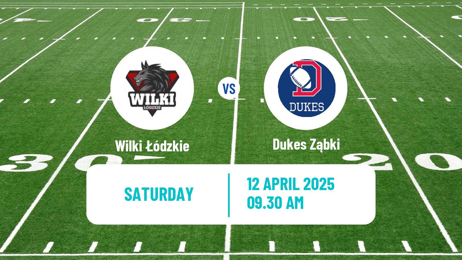 American football Polish PFL 1 Wilki Łódzkie - Dukes Ząbki