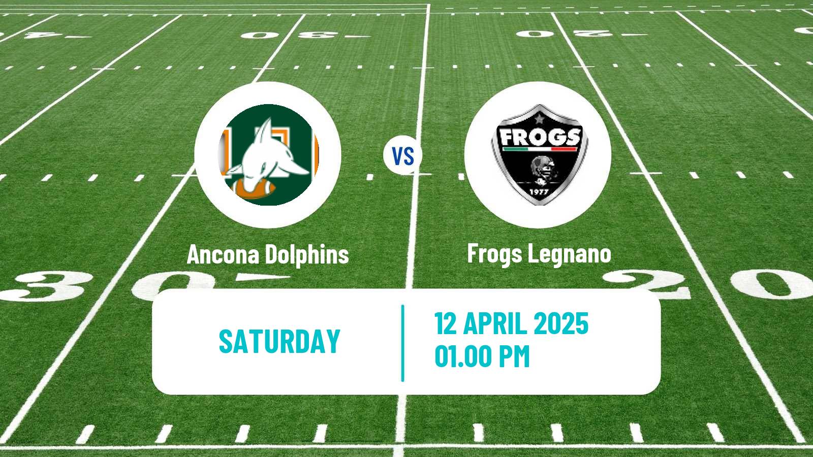 American football Italian IFL Ancona Dolphins - Frogs Legnano