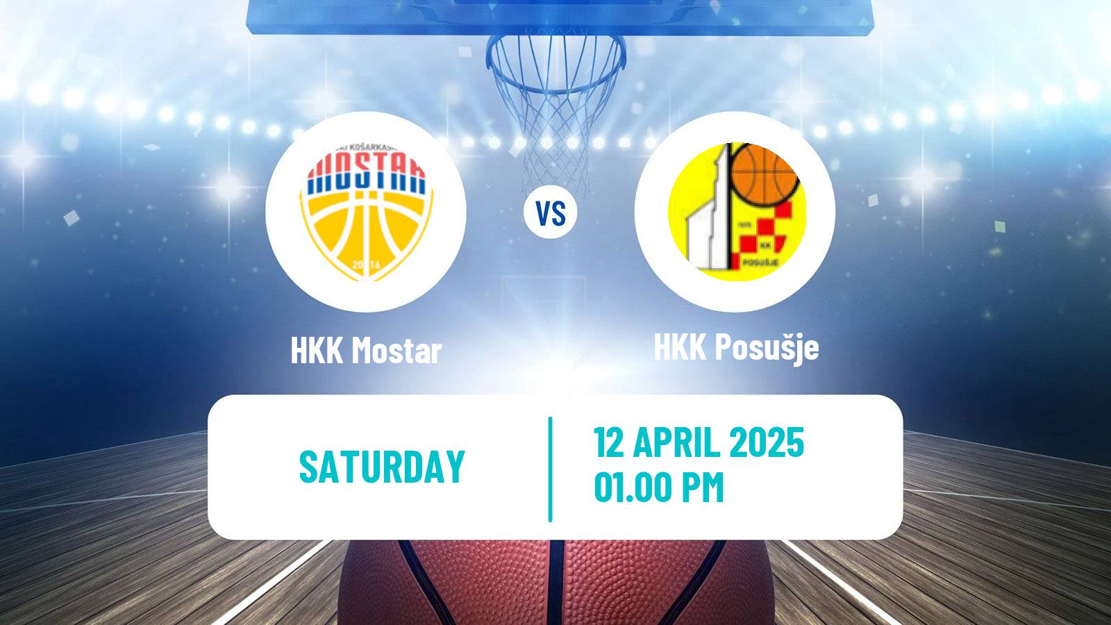 Basketball Bosnian Prvenstvo Basketball HKK Mostar - Posušje