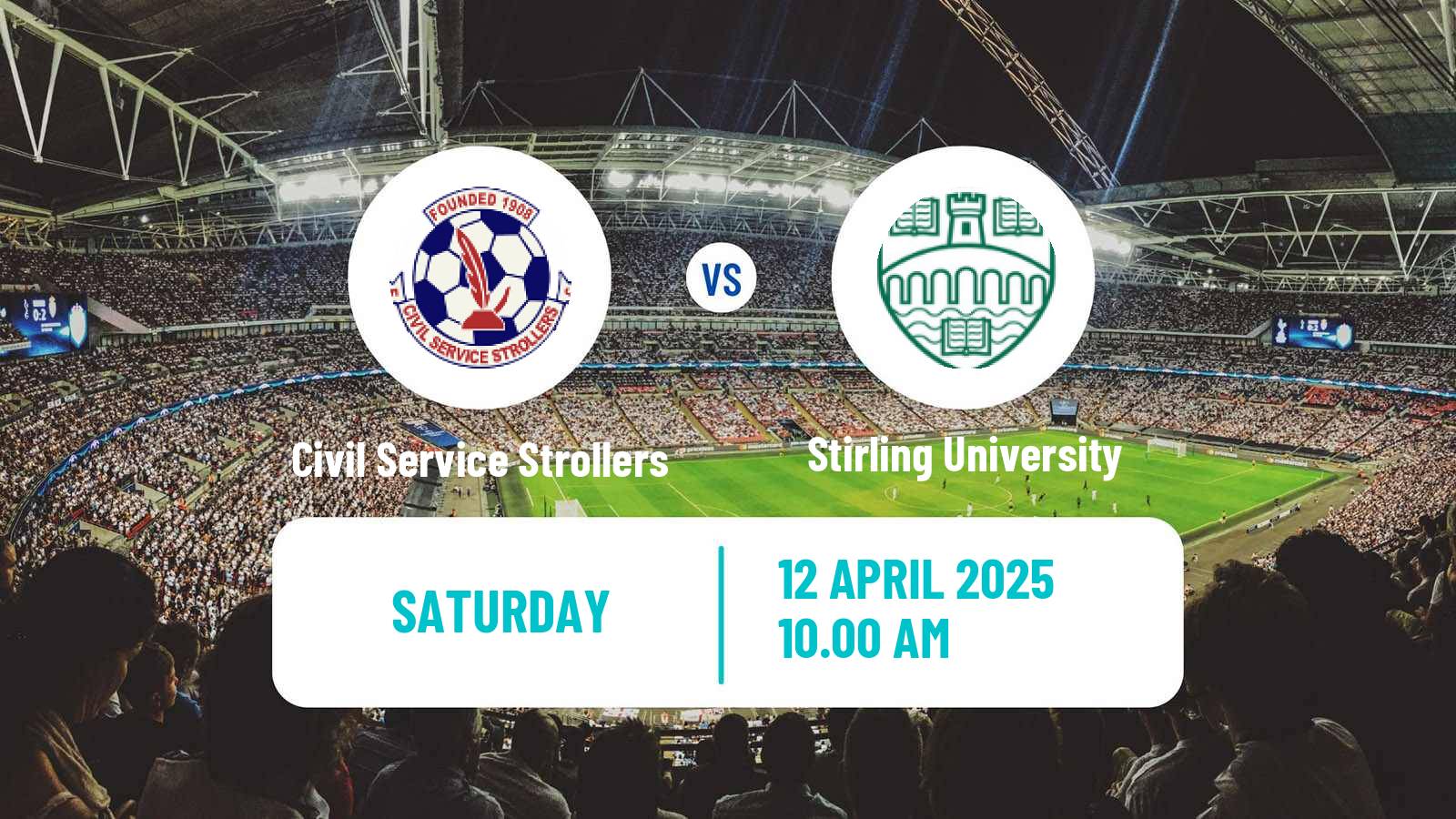 Soccer Scottish Lowland League Civil Service Strollers - Stirling University