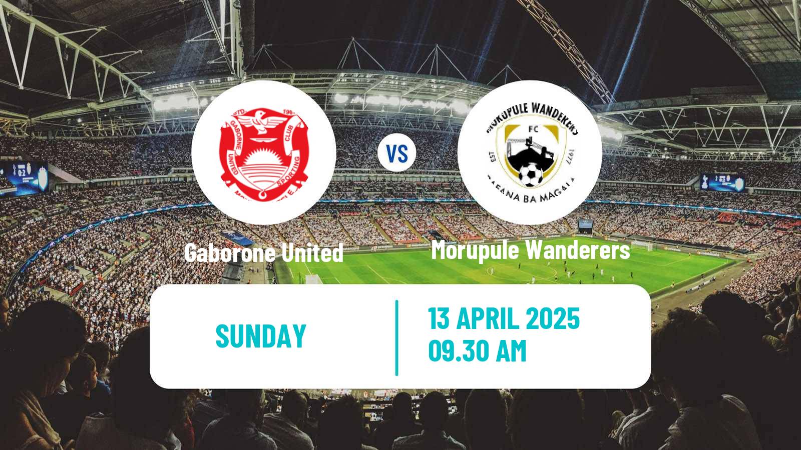 Soccer Botswana Premier League Gaborone United - Morupule Wanderers