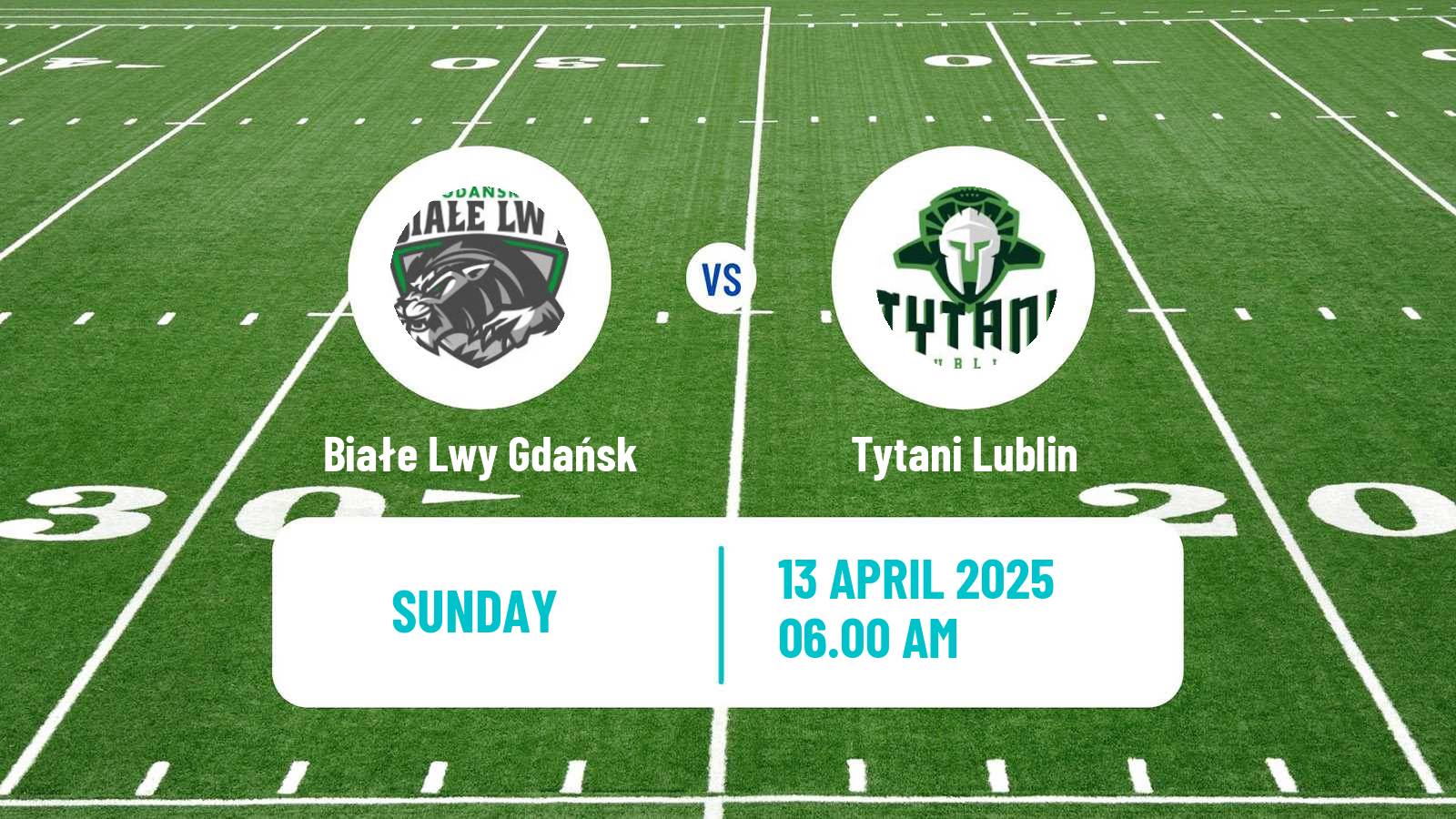 American football Polish PFL 1 Białe Lwy Gdańsk - Tytani Lublin