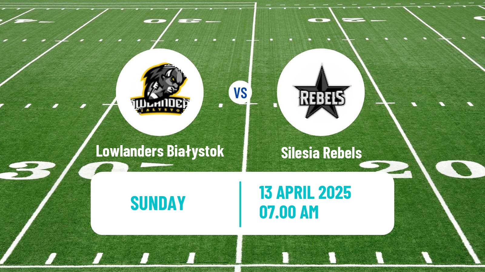 American football Polish PFL 1 Lowlanders Białystok - Silesia Rebels