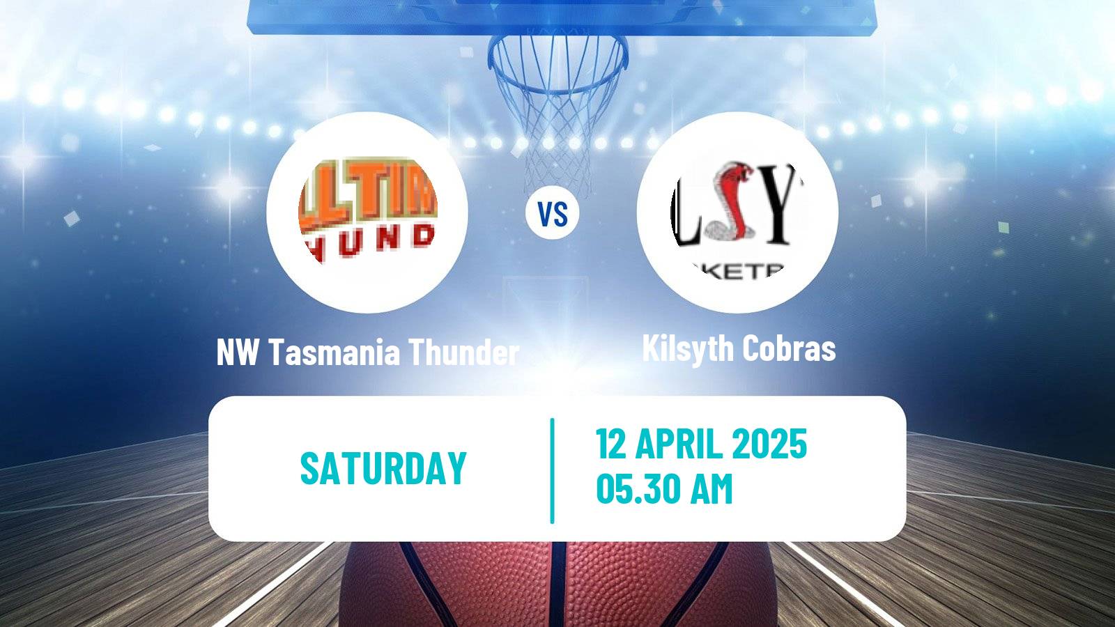 Basketball Australian NBL1 South NW Tasmania Thunder - Kilsyth Cobras
