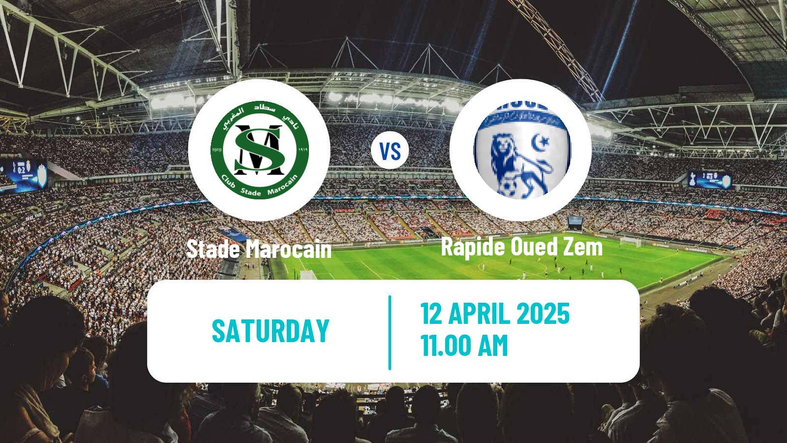 Soccer Moroccan Botola 2 Stade Marocain - Rapide Oued Zem