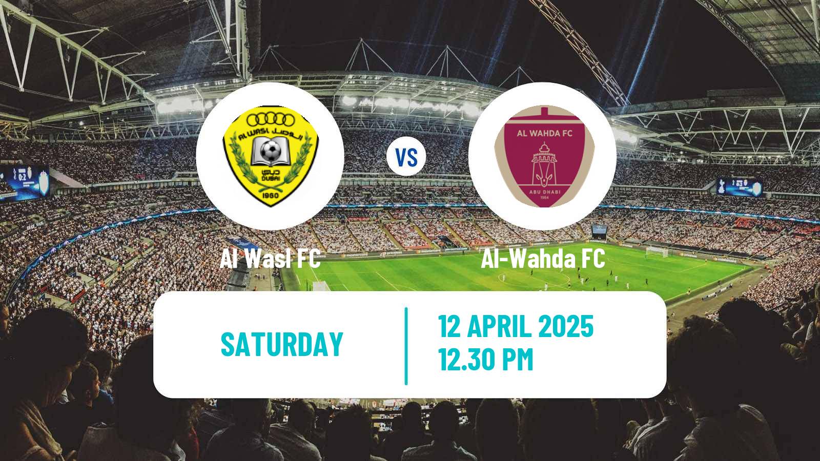 Soccer UAE Football League Al Wasl - Al-Wahda