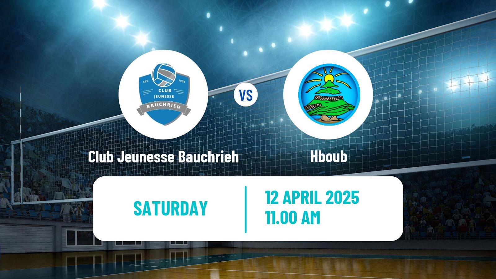 Volleyball Lebanese 1st Division Volleyball Club Jeunesse Bauchrieh - Hboub