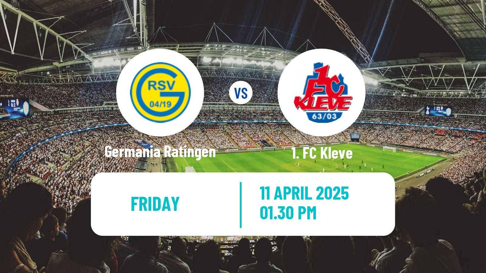 Soccer German Oberliga Niederrhein Germania Ratingen - Kleve