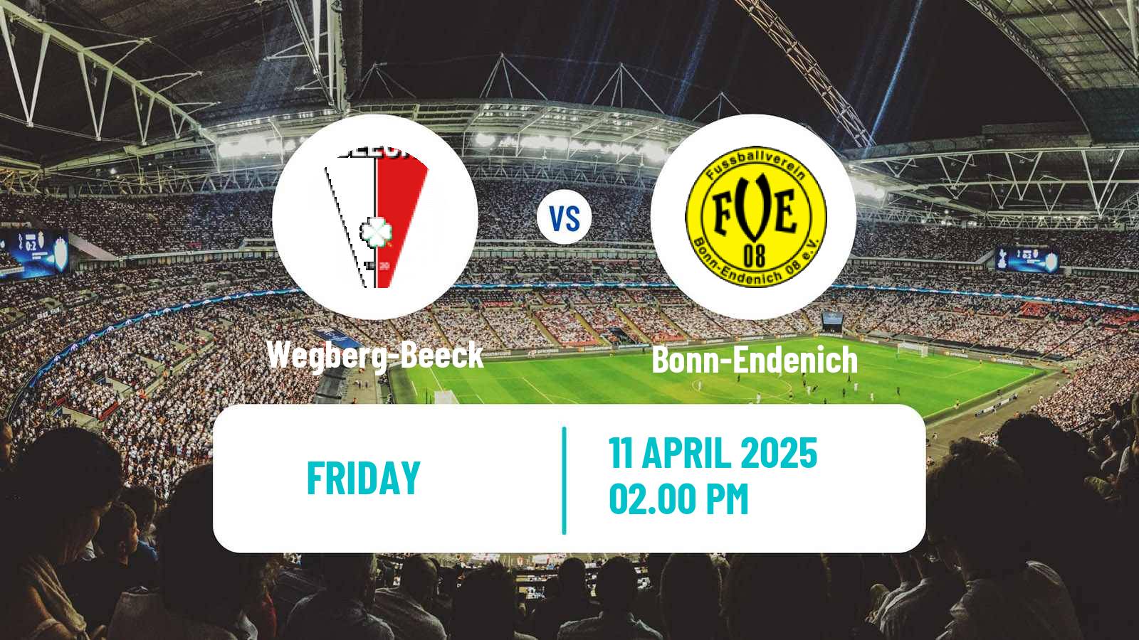 Soccer German Oberliga Mittelrhein Wegberg-Beeck - Bonn-Endenich